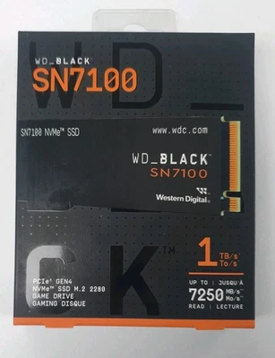 WESTERN DIGITAL WD_BLACK SN7100 1TB NVMe SSD, M.2 2280 Read 7250 MB/s, Write 6,900 MB/s - SEALED