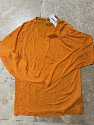 Smartwool 男式夏季橙色 Active Ultralite 长袖 T 恤 M 码全新 — 第 1/4 张图片