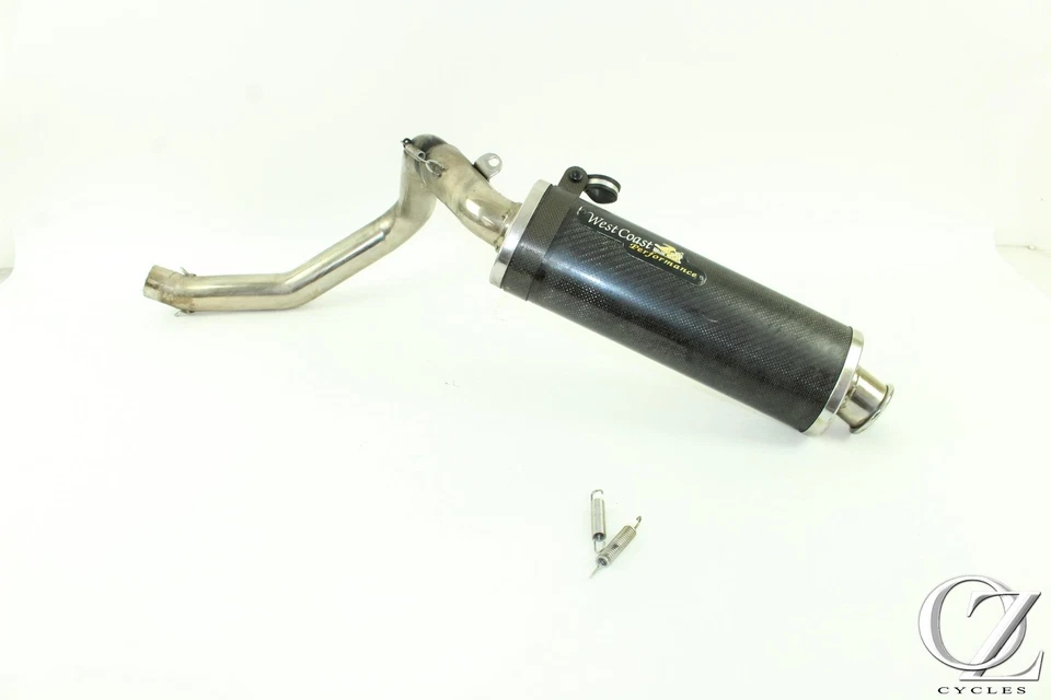 97-98 Triumph Speed Triple T509I West Coast Performance Carbono Deslizable Exhuast Foto 1 de 4