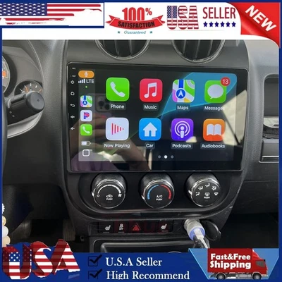 For Jeep Patriot Compass 09-16 Android 13 Wireless Carplay Car Stereo Radio GPS Foto 1 de 4