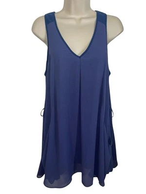 DOUBLE ZERO Women's Size Medium Double Layer Dress Purple-Blue - Image 1 of 4