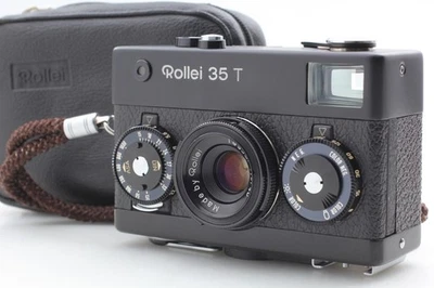 Meter Works [ Near MINT w/ Case ] Rollei 35 T Black 35mm Film Camera From JAPAN - Image 1 of 4
