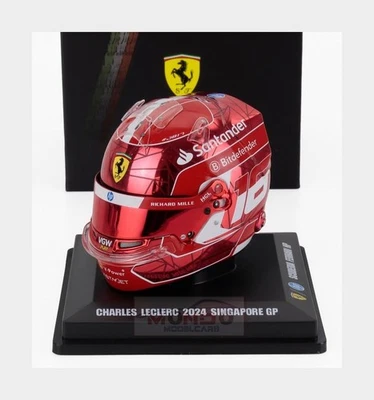 1:5 LOOKSMART Bell Helmet Casco F1 Charles Leclerc #16 Singapore 2024 LSHEL006 M - Bild 1 von 2