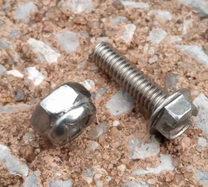 100X 8-32 x 5/8" Stainless Steel Hex Head Slot-Drive with Nylon-insert Nuts - Picture 1 of 4