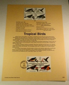 First Day Cover USPS Official Souveneir Page - 3222-25 Tropical Birds - Picture 1 of 3