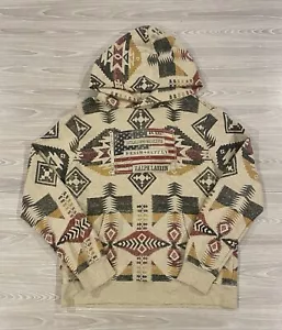 Denim and Supply Polo Lauren Azteken Hoodie Pullover indische Flagge Herren Größe Large - Bild 1 von 7