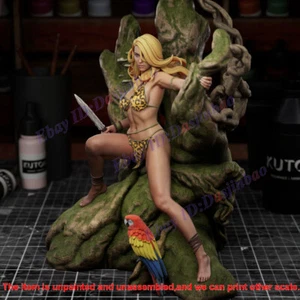 Kit Modelo Impresión 3D Jungle Girl 1/10 Sin Pintar Sin Montar 15cm GK - Imagen 1 de 9