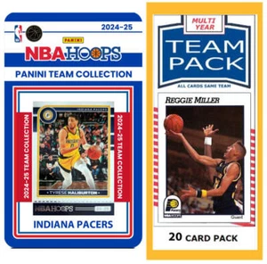 Indiana Pacers Confezione Multiennale 20 Carte Reggie Miller + 2024-25 HOOPS Team Set Ty - Foto 1 di 3