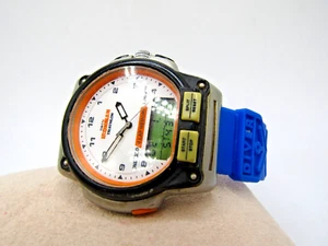 Vintage Ultra Rare Timex Ironman Triathlon Indiglo Night Mode Watch 8 Lap Memory - Picture 1 of 12