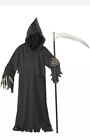 Grim Reaper Costume Child 10-12 Large Deluxe Scary Halloween 