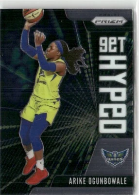 2021-22 Panini Prizm WNBA Get Hyped Arike Ogunbowale Dallas Wings #2 Insert - Image 1 of 2