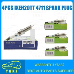 4PCS Genuine 4711 IXEH20TT Iridium Spark Plug For Nissan Renault Peugeot Mazda - Picture 1 of 7