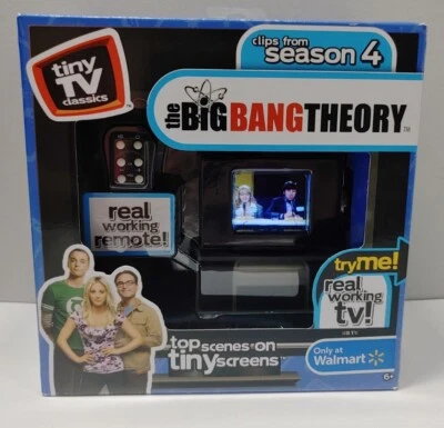 Big Bang Theory S4 Tiny TV Classics Real Mini TV & Remote Collectable - Working! - Image 1 of 4