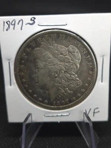 1897-S Morgan Silver Dollar – VF – San Francisco Mint – Natural Toning & Collect - Picture 1 of 2