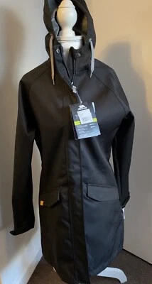 Bnwt Trespass Matilda Softshell Hood Jacket Coat Activewear Waterproof Black XS - Image 1 of 4