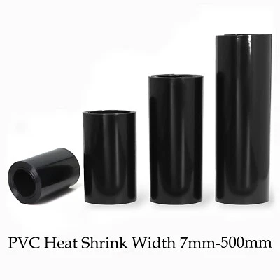 Envoltura de tubo termorretráctil de PVC negro LiPO NiMH NiCd RC 18650 batería 7 mm-500 mm Foto 1 de 4