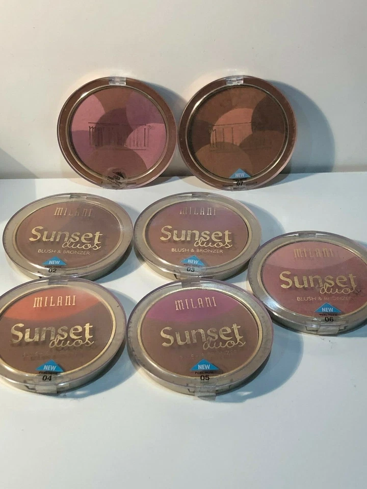MILANI SUNSET DUOS BLUSH & BRONZER/POWDER MOSAICS   SCRAtCHED COVER - Image 1 of 1