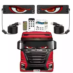 2PCS Devil Eyes Light For Car Window Flexible LED Display Screen Panel Dynamic - Foto 1 di 9