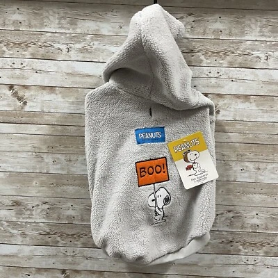 Peanut's SNOOPY HALLOWEEN BOO Perro Talla MEDIANO Sherpa Sudadera con Capucha Chaqueta Abrigo Disfraz Foto 1 de 4