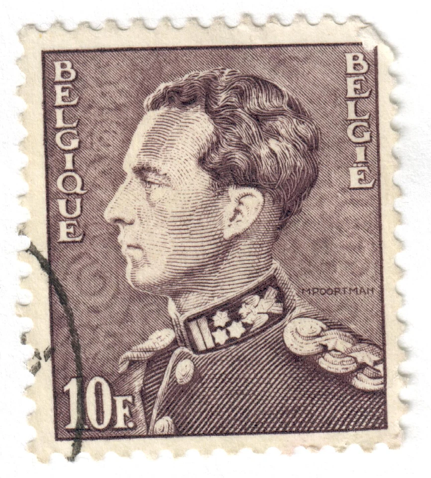 Bélgica - 1936 - 1969 - Sellos diarios nuevos - Leopoldo III - 10 Fr - Usado - #1 Foto 1 de 1