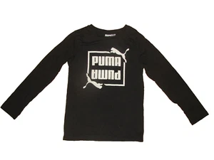 Black Puma Long Sleeve Shirt Boys Size 8 - Picture 1 of 3