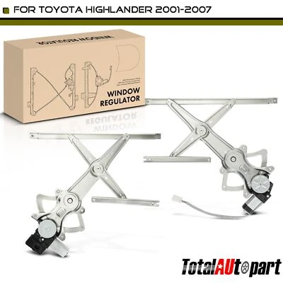 Regulador de ventana eléctrica 2 piezas para Toyota Highlander 2001-2007 delantero izquierdo y derecho Foto 1 de 4
