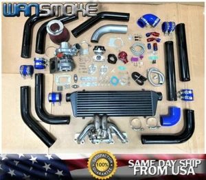 79-93 Mustang 2.3L Thunderbird Ranger T3T4 .63 Turbo Kit Manifold Intercooler - Picture 1 of 8