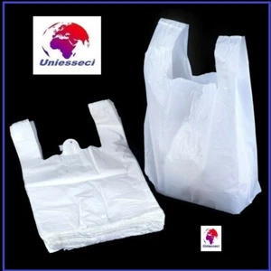 14KG Maxi White Plastic Shopper Bags, Ultra Resistant 34X60, 32X60 - Picture 1 of 1
