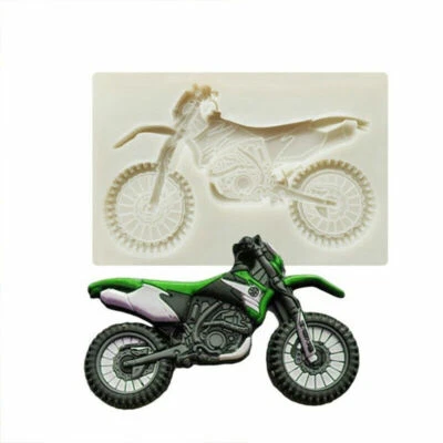 SILIKON 3D BACKFORM MOTORRAD MOTOCROSS FONDANT TORTE AUSSTECHFORM GEBURTSTAG - Bild 1 von 3