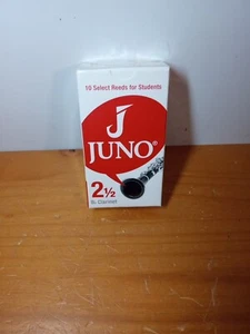 Juno by Vandoren Bb Clarinet Reeds Strength 2 1/2 - Box of 10 Reeds (JCR0125) - Picture 1 of 6