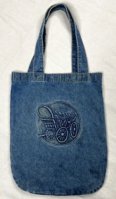 Bolso de mezclilla Bolso Jean Cartera Vagón Cubierto en Relieve Impresión IAM Unión Azul Foto 1 de 4