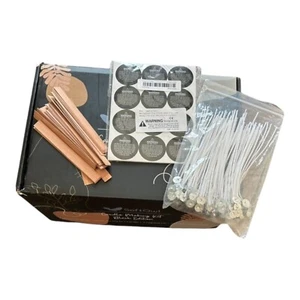 Candle Making Kit - Soy Black Edition + extra Candle wicks & stickers Lot DIY - Picture 1 of 9