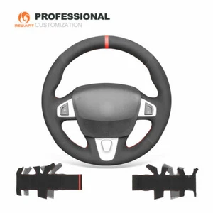 Hand Stitch Suede Car Steering Wheel Cover Wrap for Renault Megane 3 (Coupe) RS - Imagen 1 de 10