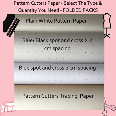 Pattern Cutting Paper Spot Dot & Cross or Pattern Tracing Paper -Pattern Cutting - Image 1 of 4