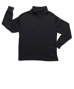 Leveret Boys Girls Black Solid Turtleneck 100% Cotton (5 Years) - Picture 1 of 5