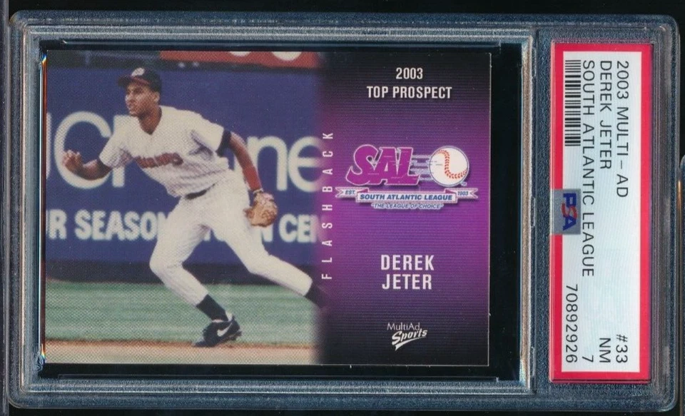2003 Multi-Ad South Atlantic League Prospects #33 Derek Jeter PSA 7 (2 higher) - Image 1 of 2