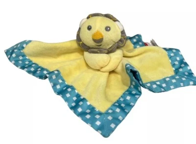 Fisher Price лев безопасности одеяло милый синий желтый бархат плюшевый 3D 11,5» - Изображение 1 из 4