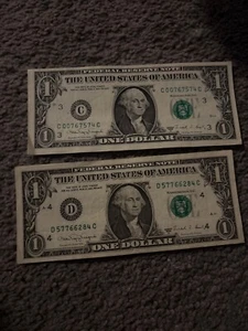 1988 C and D series one dollar note - Picture 1 of 1