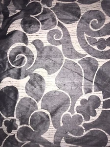 0.76mx1.41m wide of black patterned pure silk fabric - Picture 1 of 3