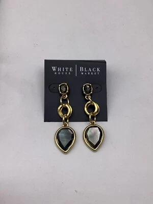 Pendientes Casa Blanca Mercado Negro Azul/Verdoso Concha Como Oro Nuevos con Etiquetas Foto 1 de 3