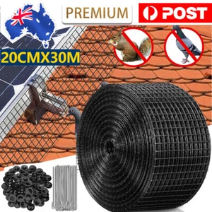30m Solar Panel Bird Proofing KIT Stainless Steel Mesh & 100 Fasteners - Picture 1 of 17
