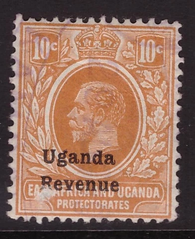 Uganda 10 Cents KGV Revenue Stamp Cover