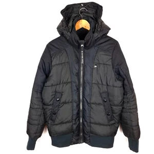 G-STAR WHISTLER QUILTED HDD BOMBER Men Puffer Jacket Size S Black Insulated - Picture 1 of 12