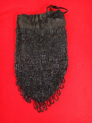 Beaded Purse Early 1900s Flapper Girl Purse / Handbag 10" - Image 1 of 3