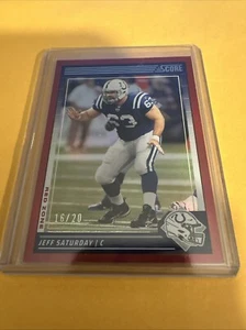 2024 Score Football Jeff Saturday Red Zone /20 - Picture 1 of 2