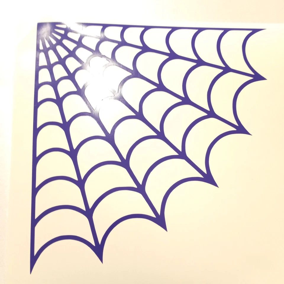 Calcomanía de vinilo tela de araña de esquina Halloween horror computadora portátil pegatina decoración Foto 1 de 1