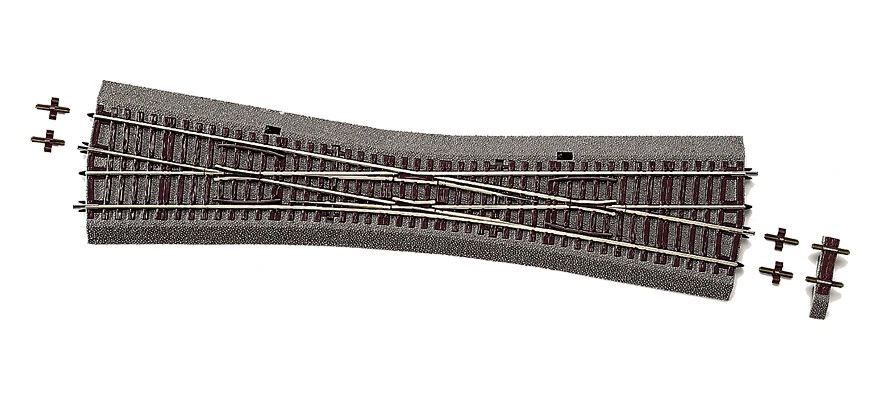 ROCO Line 42591 - Incrocio semplice inglese EKW 10° L. 345mm con massicciata - Immagine 1 di 1