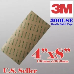 (2) 3M 300LSE 4x8”SUPER STRONG DOUBLE SIDED TAPE SHEET PAD - CELL PHONE REPAIRS - Picture 1 of 2