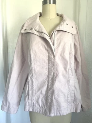 Blazer Chico Mujer Talla 2 Rosa Suave Cremallera Moto Mujer Chaqueta Primavera Pastel L Foto 1 de 4