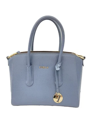 Bolso de Mano FURLA 2 Vías Cuero, Azul, Color Sólido, 22927 985604 Foto 1 de 4
